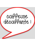 coiffeuse décoiffante - 15x13.5cm - sticker/autocollant