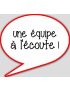 une équipe à l'écoute - 10x9cm - sticker/autocollant