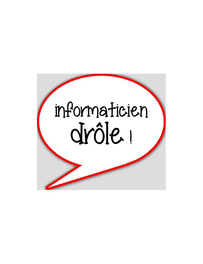 informaticien drôle - 10x9cm - sticker/autocollant