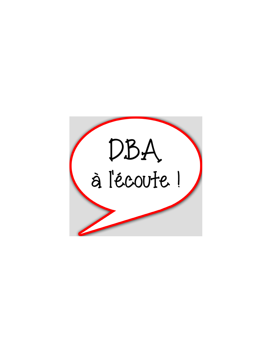 DBA à l'écoute - 10x9cm - sticker/autocollant