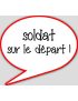 soldat sur le départ - 15x13.5cm - sticker/autocollant