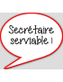 Secrétaire serviable - 15x13.5cm - sticker/autocollant