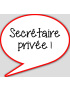 Secrétaire privée - 10x9cm - sticker/autocollant