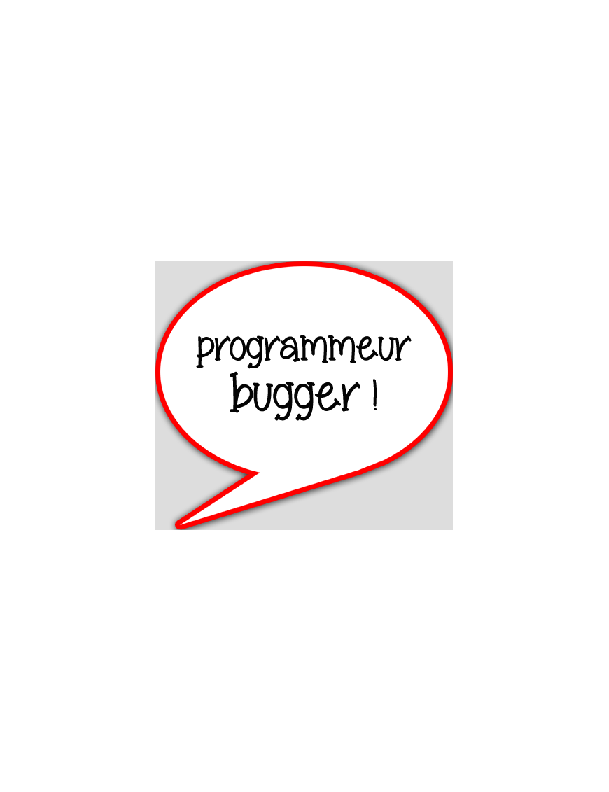 programmeur bugger - 10x9cm - sticker/autocollant