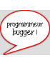 programmeur bugger - 10x9cm - sticker/autocollant