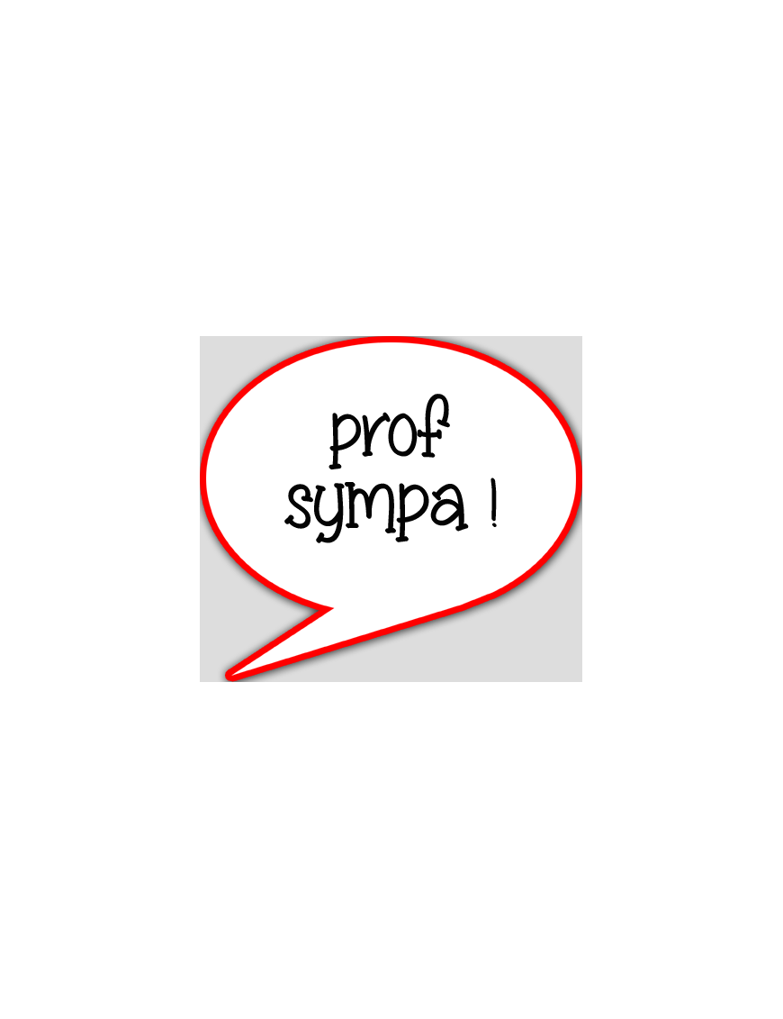 prof sympa - 15x13.5cm - sticker/autocollant