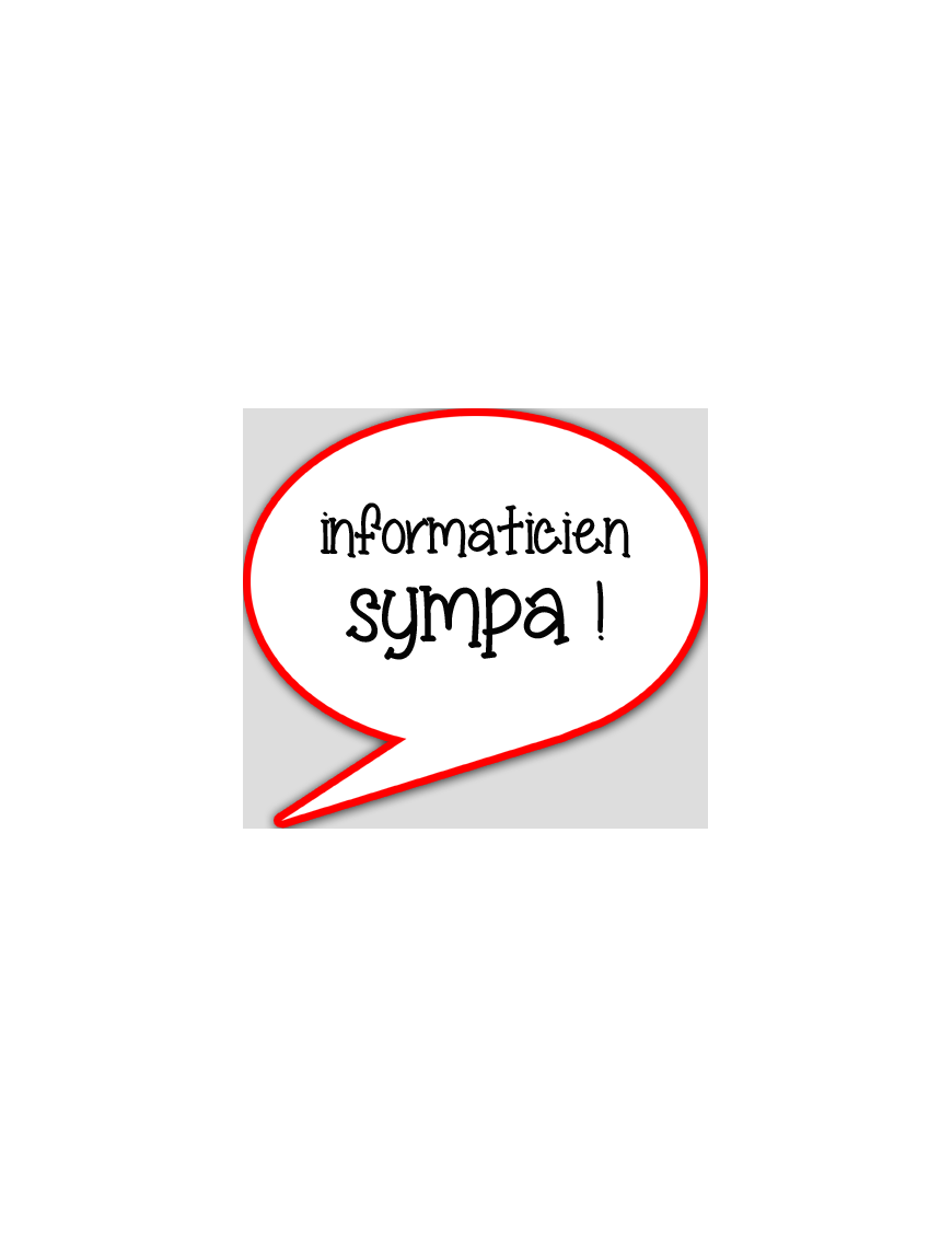 informaticien sympa - 15x13.5cm - sticker/autocollant