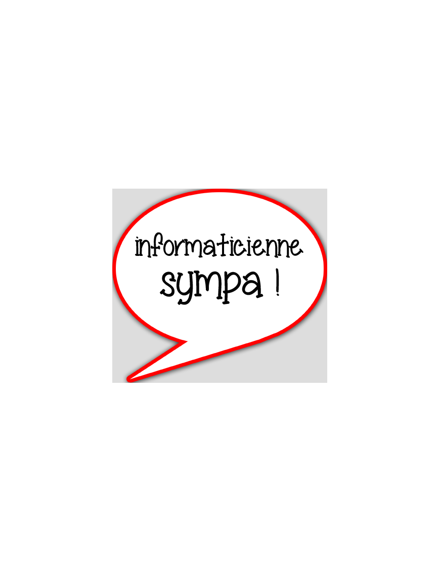 informaticienne sympa - 10x9cm - sticker/autocollant