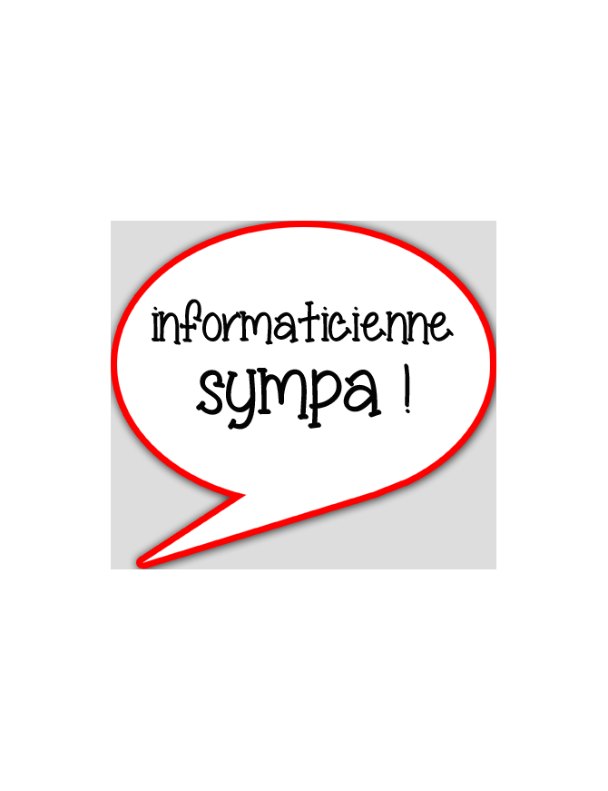 informaticienne sympa - 10x9cm - sticker/autocollant