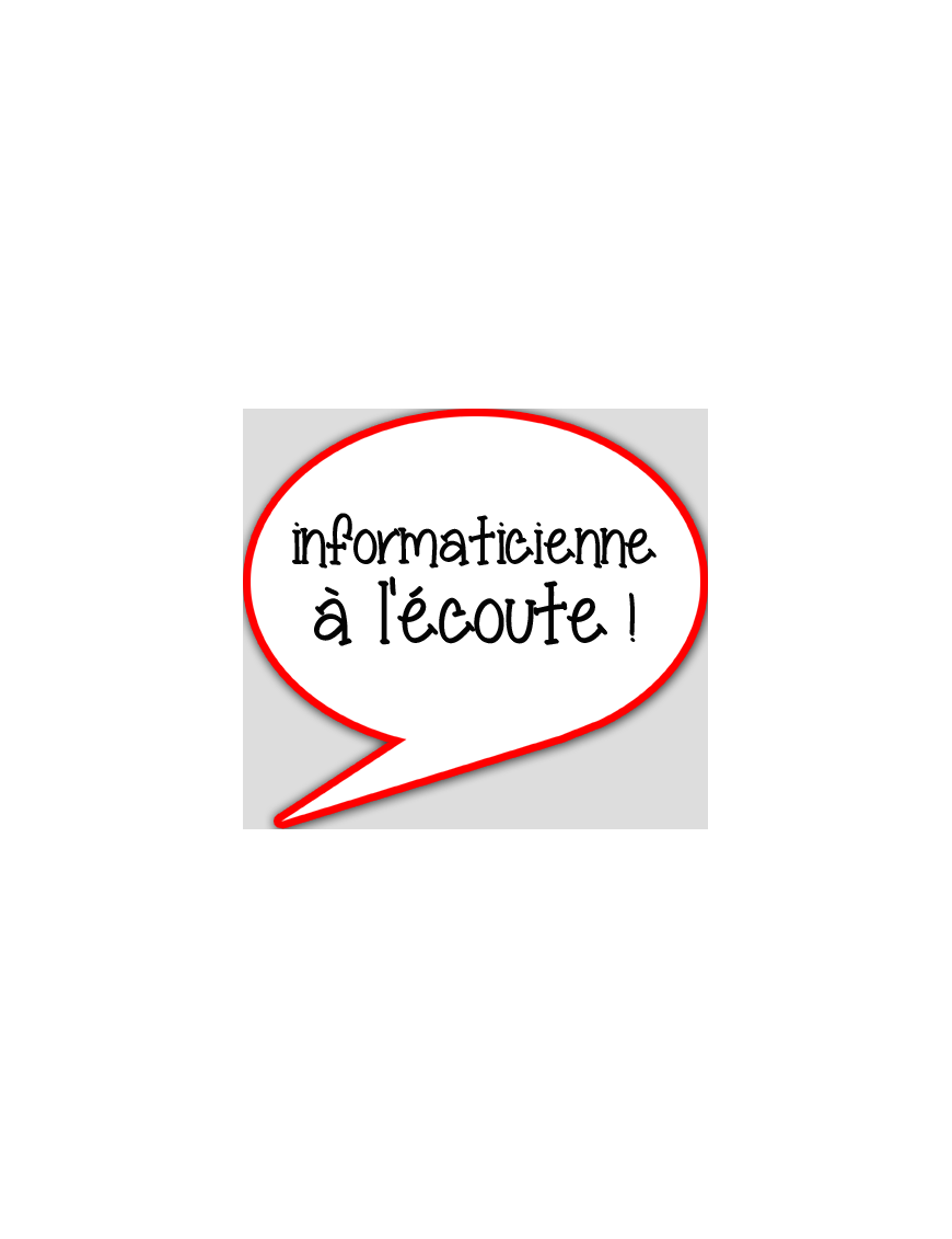 informaticienne à l'écoute - 15x13.5cm - sticker/autocollant