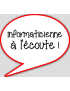 informaticienne à l'écoute - 15x13.5cm - sticker/autocollant