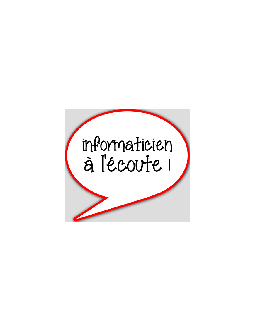 informaticien à l'écoute - 15x13.5cm - sticker/autocollant