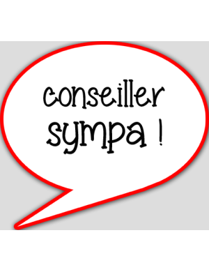 conseiller sympa - 10x9cm - sticker/autocollant