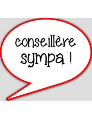 conseillère sympa - 15x13.5cm - sticker/autocollant