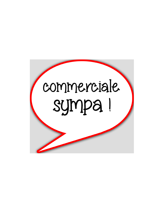 commerciale sympa - 15x13.5cm - sticker/autocollant