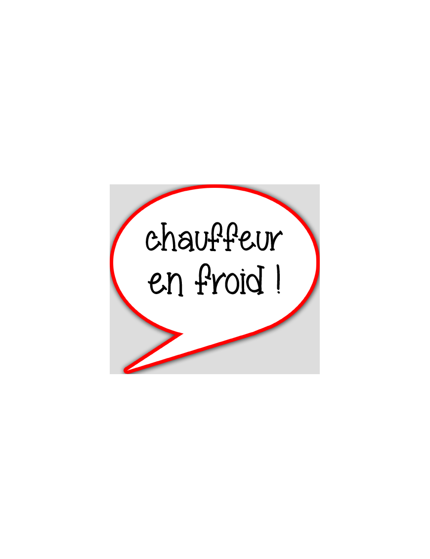 chauffeur en froid - 15x13.5cm - sticker/autocollant