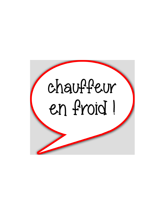 chauffeur en froid - 15x13.5cm - sticker/autocollant