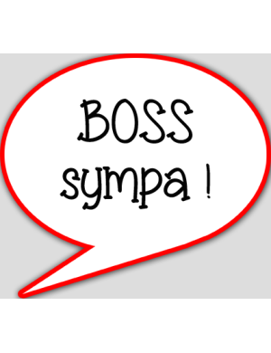 boss sympa - 10x9cm - sticker/autocollant