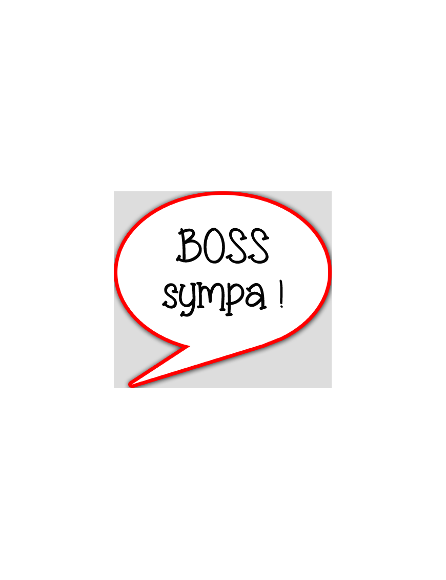 boss sympa - 10x9cm - sticker/autocollant