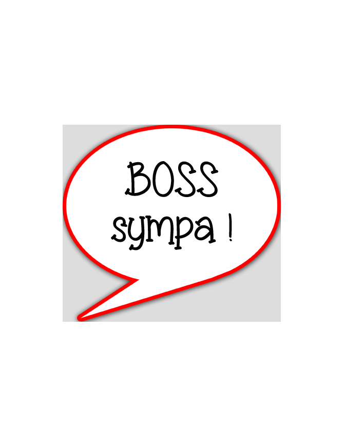 boss sympa - 10x9cm - sticker/autocollant