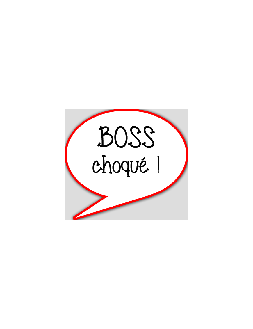 boss choqué - 15x13.5cm - sticker/autocollant