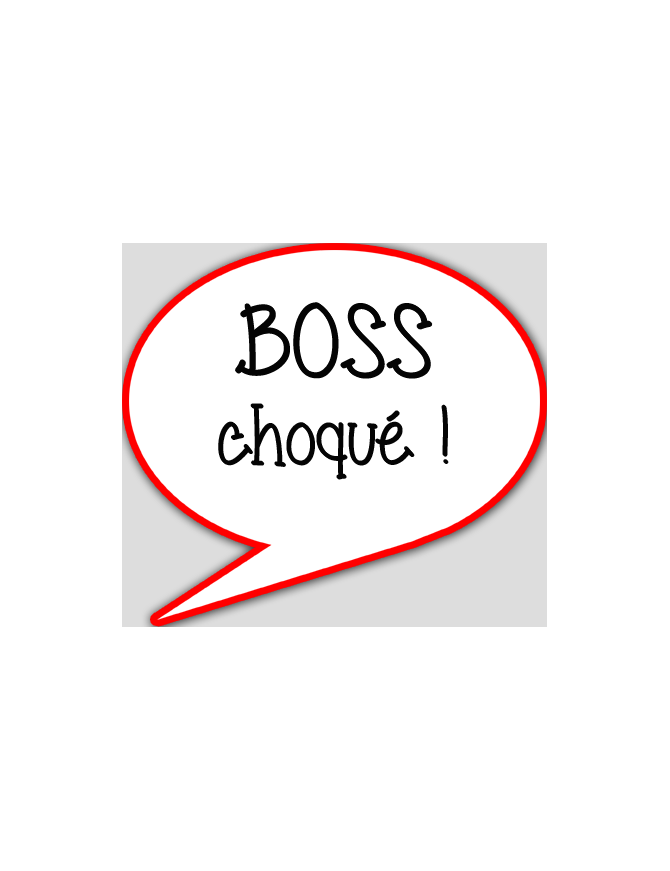 boss choqué - 15x13.5cm - sticker/autocollant