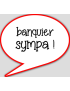 banquier sympa - 10x9cm - sticker/autocollant