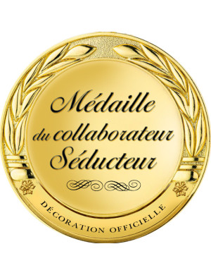 Médaille du collaborateur séducteur - 10x10cm - Sticker/autocollant