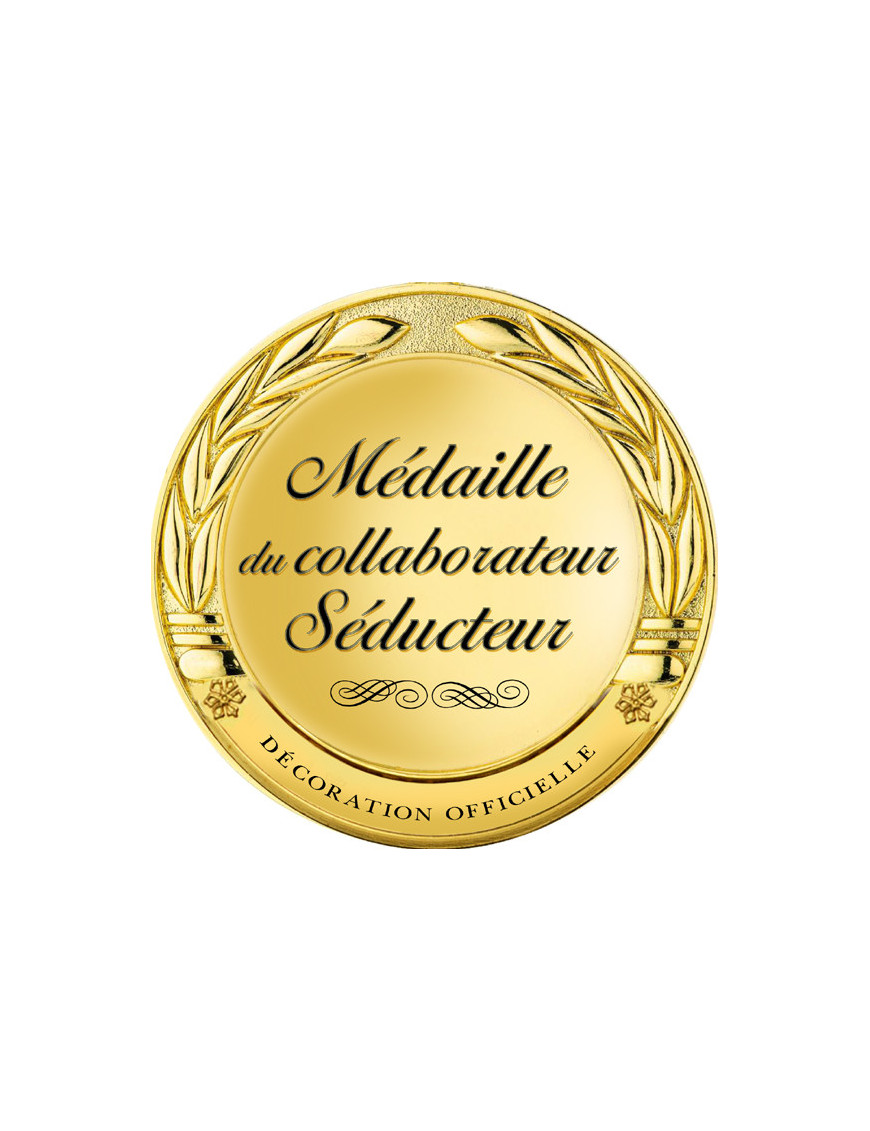 Médaille du collaborateur séducteur - 5x5cm - Sticker/autocollant