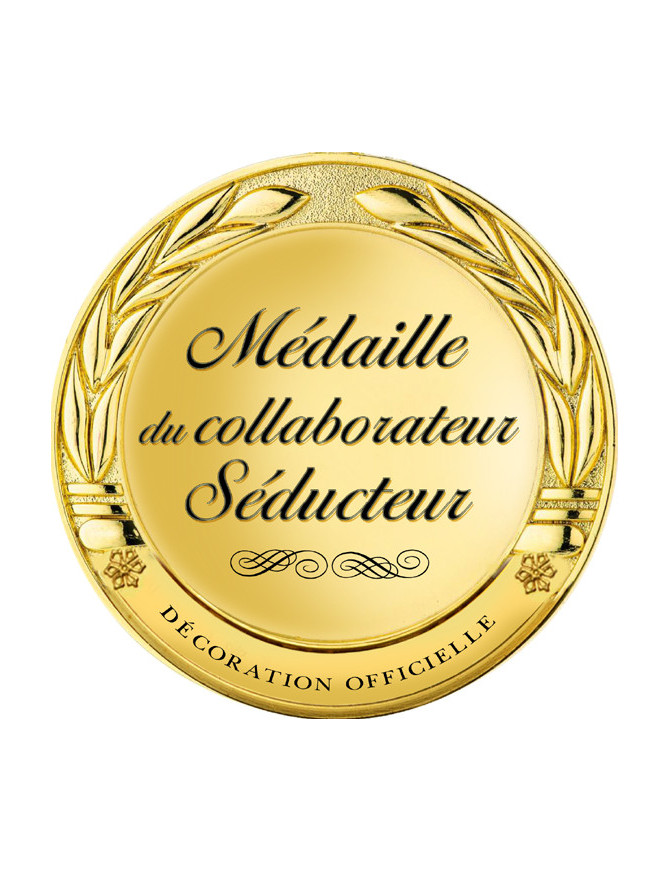 Médaille du collaborateur séducteur - 5x5cm - Sticker/autocollant