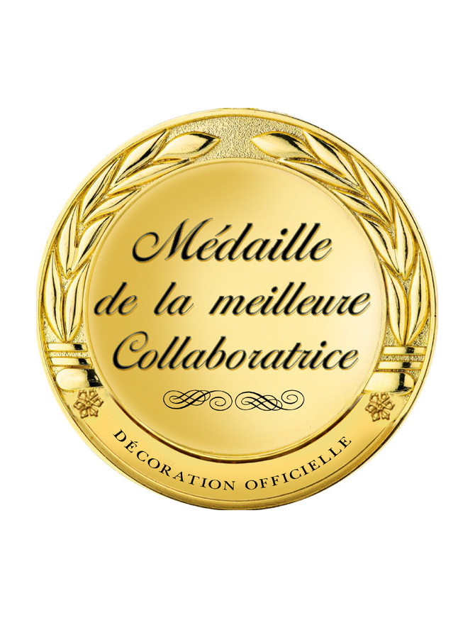 Médaille de la meilleure collaboratrice - 5x5cm - Sticker/autocollant