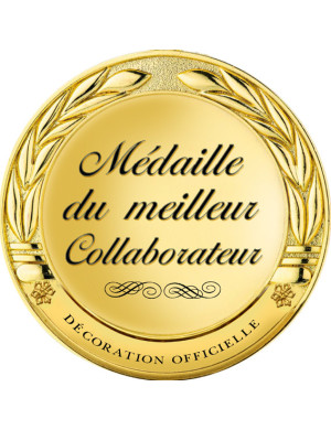 Médaille du meilleur collaborateur - 10x10cm - Sticker/autocollant