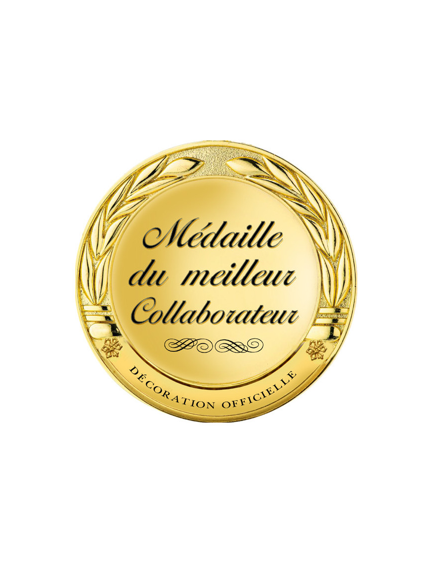 Médaille du meilleur collaborateur - 10x10cm - Sticker/autocollant