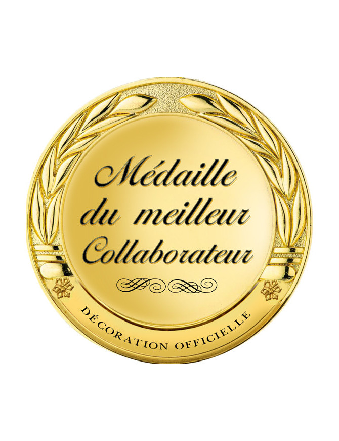 Médaille du meilleur collaborateur - 10x10cm - Sticker/autocollant