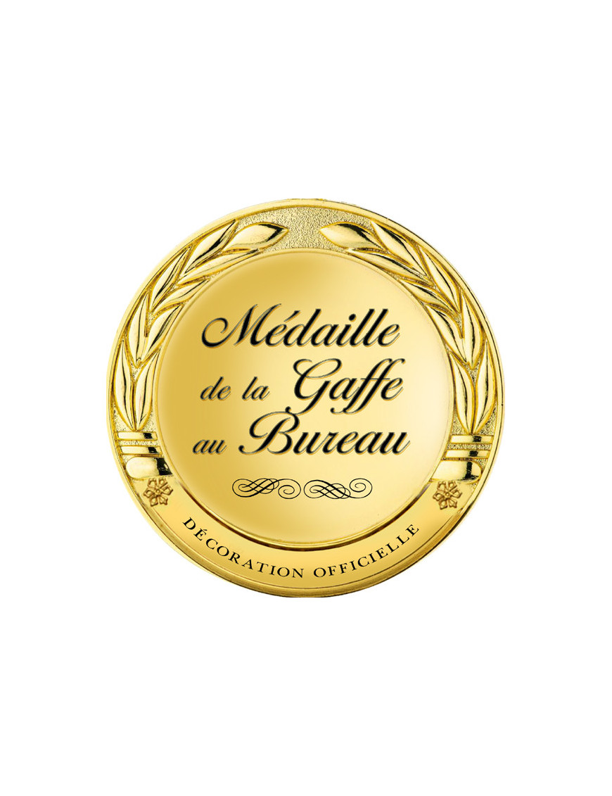 Médaille de la gaffe au bureau - 10x10cm - Sticker/autocollant