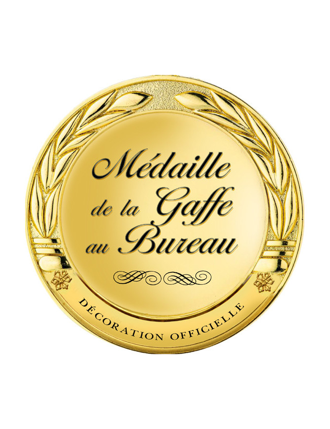 Médaille de la gaffe au bureau - 10x10cm - Sticker/autocollant