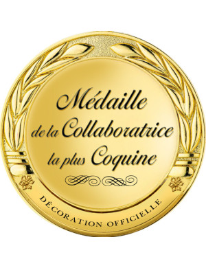 Médaille collaboratrice coquine - 5x5cm - Sticker/autocollant