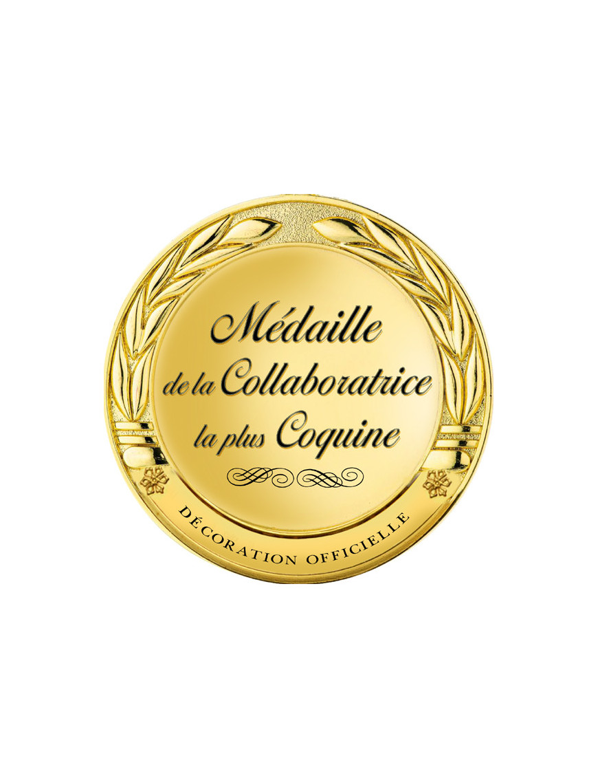 Médaille collaboratrice coquine - 5x5cm - Sticker/autocollant