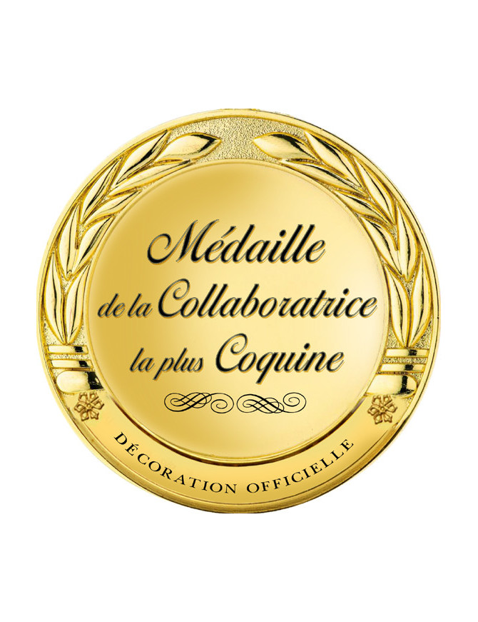 Médaille collaboratrice coquine - 5x5cm - Sticker/autocollant
