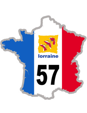 57 France Lorraine - 20x20cm - Sticker/autocollant