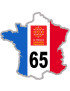 65 France Languedoc-Roussillon - 15x15cm - Sticker/autocollant