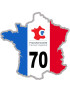 FRANCE 70 Franche-Comté - 20x20cm - Sticker/autocollant