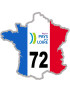 FRANCE 72 Pays de la Loire - 20x20cm - Sticker/autocollant