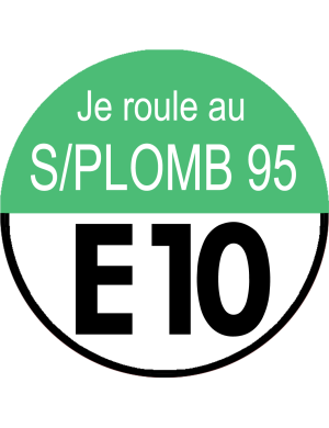 sans plomb 95 égal E10  (5x5cm) - Sticker/autocollant