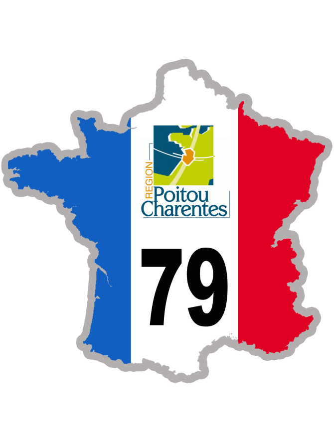 FRANCE 79 Poitou Charentes - 20x20cm - Sticker/autocollant