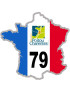 FRANCE 79 Poitou Charentes - 20x20cm - Sticker/autocollant