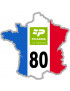 FRANCE 80 Picardie - 15x15cm - Sticker/autocollant