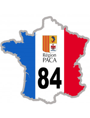 FRANCE 84 Région PACA - 5x5cm - Sticker/autocollant