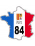 FRANCE 84 Région PACA - 20x20cm - Sticker/autocollant