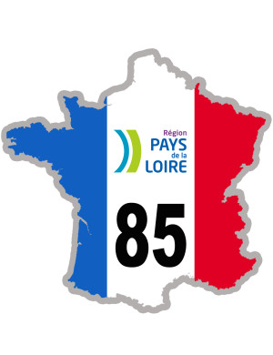 FRANCE 85 Pays de Loire - 20x20cm - Sticker/autocollant